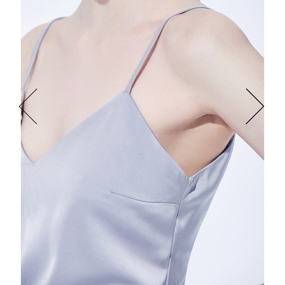 Two Feathers Teresa Slip Dress, Steel Blue, Size M - Picture 4 of 8